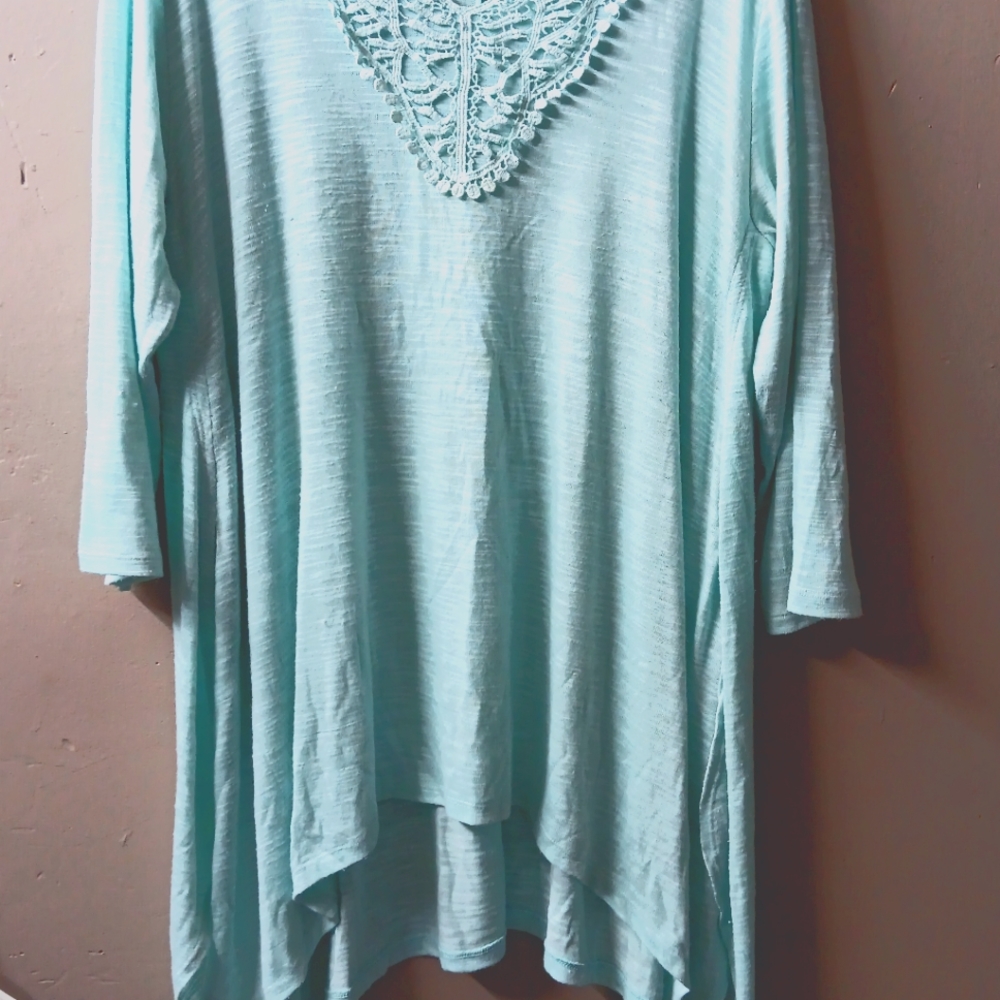Blue French laundry half sleeve